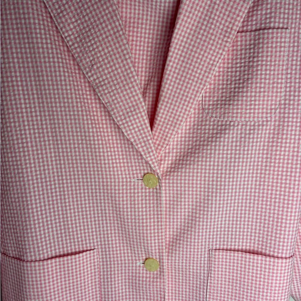 Exclusively for Brownstone Studio Pink Gingham Jacket + skirt